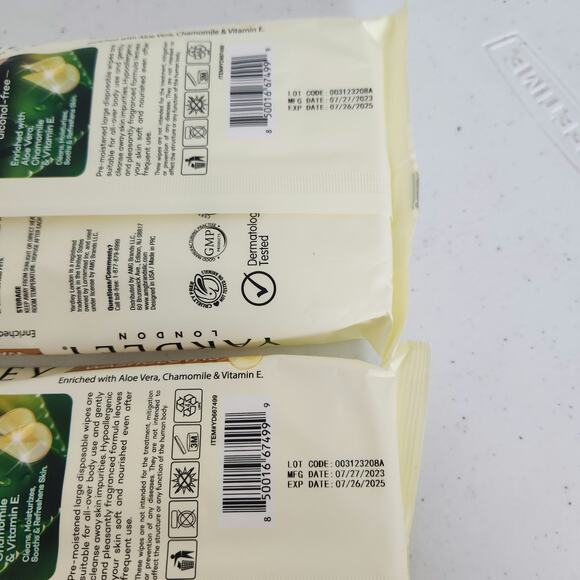 Lot of 2 Yardley London 18ct. Large Disposable Washcloths 12X8 Travel Home Clean - Picture 7 of 7